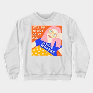 Resting peach face Crewneck Sweatshirt